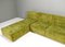 Green Velvet Sectional Sofa from in the style of COR, 1970s, Set of 6 15