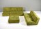 Green Velvet Sectional Sofa from in the style of COR, 1970s, Set of 6 6