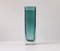 Vase Rectangulaire Turquoise en Verre par Gunnar Ander pour Lindshammar 1