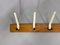 Mid-Century Wood and Plastic Wall Coat Rack, 1970s 4