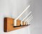 Mid-Century Wood and Plastic Wall Coat Rack, 1970s, Image 2