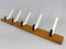 Mid-Century Wood and Plastic Wall Coat Rack, 1970s 5