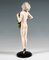 Art Deco Nude with Fan Figurine by Josef Lorenzl for Goldscheider, Vienna, Austria, 1936 3