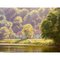 Christopher Osborne, Scena estiva sul fiume alberato con bestiame nella campagna inglese al sole, 1990, Olio su tavola, Immagine 6