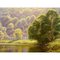 Christopher Osborne, Summer Scene on Tree Lined River with Cattle in English Countryside in Sunshine, 1990, Oil on Board 9