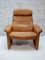 Camel Leather Ds-50 Lounge Chair & Footstool attributed to de Sede, 1970s, Set of 2 3