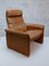 Camel Leather Ds-50 Lounge Chair & Footstool attributed to de Sede, 1970s, Set of 2 5