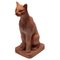 Terracotta Sculpture of a Sitting Cat, 1970s, Image 1