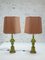 Green Ceramic Table Lamps attributed to Poul Eliasen, 1967, Set of 2 8