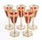 Bohemian Crystal Glasses, 19th Century, Set of 5 4