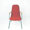 Silla de cóctel o salón austriaca Mid-Century en rojo de Carl Auböck, años 50, Imagen 9