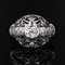 Durchbrochener Kuppelring aus 18 Karat Weißgold mit Diamanten, Frankreich, 1960er 5