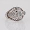Durchbrochener Kuppelring aus 18 Karat Weißgold mit Diamanten, Frankreich, 1960er 11