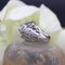 Durchbrochener Kuppelring aus 18 Karat Weißgold mit Diamanten, Frankreich, 1960er 7