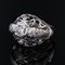 Durchbrochener Kuppelring aus 18 Karat Weißgold mit Diamanten, Frankreich, 1960er 8