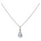 Collier Pendentif Moderne en Or Blanc 18 Carats avec Aigue-Marine 1