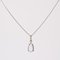 Collier Pendentif Moderne en Or Blanc 18 Carats avec Aigue-Marine 15