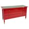 Mid-Century Red Chest of Drawers attributed to Carlo di Carli, Italy, 1970s 1