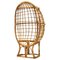 Mid-Century Egg Chair aus Bambus, Italien, 1970er 1