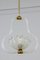 Lampes à Suspension ou Lanternes Art Déco en Verre de Murano et Laiton attribuées à Barovier par Erco, 1940 5