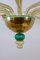 Chandelier in Amber and Emerald Hand Blown Glass attributed to Venini, 1970s 12