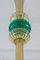 Chandelier in Amber and Emerald Hand Blown Glass attributed to Venini, 1970s 10
