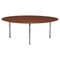Coffee Table in Walnut and Chrome Steel by Florence Knoll, 1950s, Image 1