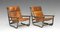 Schwedische Sessel aus Leder & Bambus, 1960er, 2er Set 2