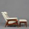 Profil Recliner Armchair with Ottoman attributed to Folke Ohlsson, 1960s, Set of 2 4