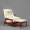 Profil Recliner Armchair with Ottoman attributed to Folke Ohlsson, 1960s, Set of 2 3