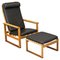 Model 2254 Lounge Chair and 2248 Ottoman attributed to Børge Mogensen from Fredericia, 1956, Set of 2, Image 1