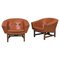 Mid-Century Modern Corona Armchairs in Leather by Lennart Bender, 1960s, Set of 2 1
