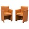 Leather Model 401 Break Armchairs for Cassina attributed to Mario Bellini, 1980s, Set of 2, Image 1