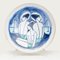 Handbemalter Keramikteller von Mette Doller, 1950er 2