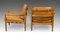 Läckö Armchairs in Stained Beech and Leather by Ingemar Thillmark, 1960s, Set of 2 4