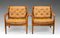 Läckö Armchairs in Stained Beech and Leather by Ingemar Thillmark, 1960s, Set of 2 2