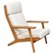 Armchair in Oak attributed to Hans J. Wegner for Getama, 1950s 1