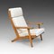 Poltrona in quercia attribuita a Hans J. Wegner per Getama, anni '50, Immagine 2