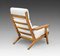 Armchair in Oak attributed to Hans J. Wegner for Getama, 1950s 3