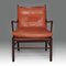 OW 149 or Colonial Armchair in Mahogany and Leather attributed to Ole Wanscher, 1960s 2