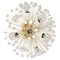 Small Starburst Brass and Crystal Flush Mount attributed to Emil Stejnar for Rupert Nikoll, Austria, 1960s, Image 1
