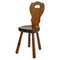 Italian Art Deco Wooden Chair with Rounded Profiles, 1940s, Image 1