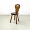 Italian Art Deco Wooden Chair with Rounded Profiles, 1940s, Image 2