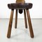 Italian Art Deco Wooden Chair with Rounded Profiles, 1940s 9