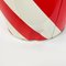 English Modern Round Wastepaper Basket in Red and White Metal, 1990s 8
