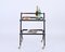 Mid-Century Italian Trolley Bar Cart in Wood and Glass attributed to Cesare Lacca, 1950s, Image 11