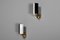 Black and White Acrylic Glass and Brass Sconces attributed to Stillux, Italy, 1960s, Set of 2 9