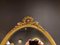 Espejo de pared ovalado estilo Adam de madera dorada de principios del siglo XX, Imagen 4