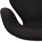 Silla Swan de tela de lana gris oscuro de Arne Jacobsen, 2012, Imagen 2