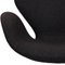 Swan Chair in Dark Grey Wool Fabric by Arne Jacobsen, 2012 2